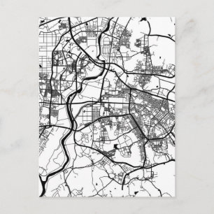 Stadtplan von Gwangju Südkorea Postkarte