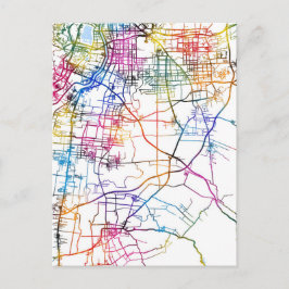 Stadtplan von Jinzhong, China Postkarte