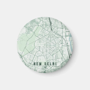 Stadtplan von Neu-Delhi, Indien Magnet