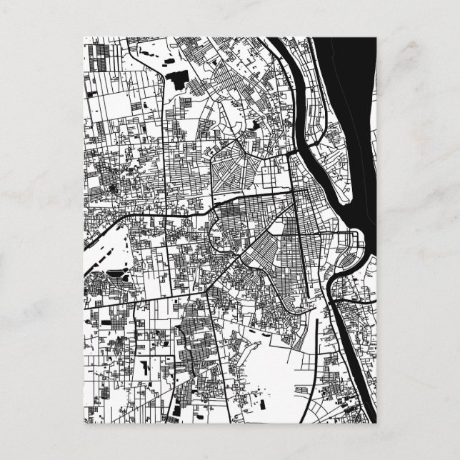 Stadtplan von Phnom Penh Kambodscha Postkarte (Vorderseite)