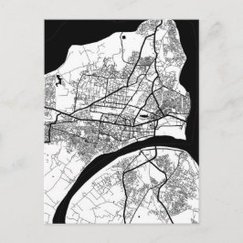 Stadtplan von Prayagraj Uttar Pradesh Postkarte