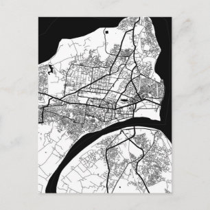 Stadtplan von Prayagraj Uttar Pradesh Postkarte