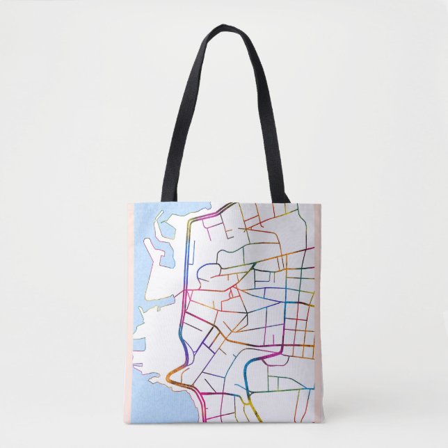 Stadtplan von Ras Beirut Libanon Tasche (Vorderseite)
