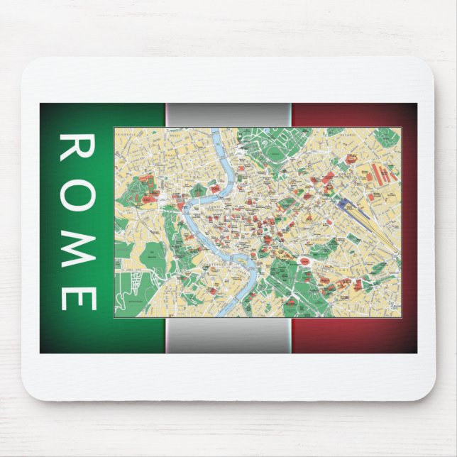 Stadtplan von Rom Mousepad (Vorne)