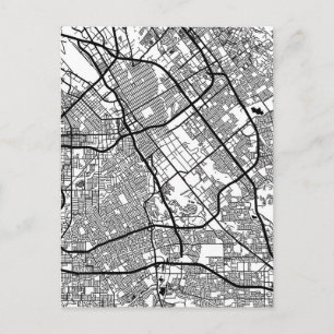 Stadtplan von San Jose USA Postkarte
