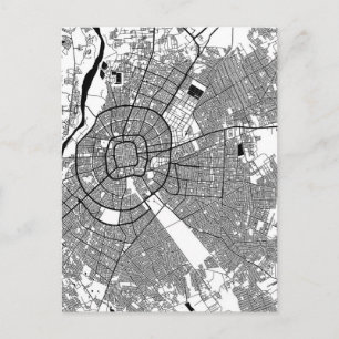 Stadtplan von Santa Cruz de la Sierra Bolivien Postkarte