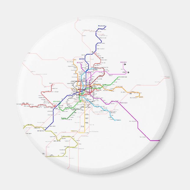 Stadtplan von Spanien-Madrid Magnet (Vorne)