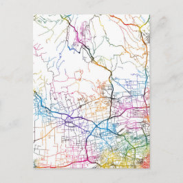 Stadtplan von Xianyang, China Postkarte