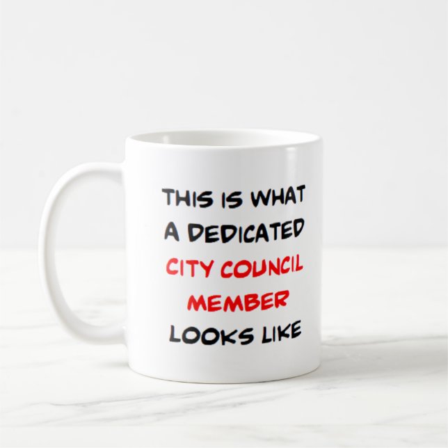 Stadtratsmitglied, engagiert kaffeetasse (Links)