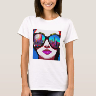 Stadtreflexion in Sonnenbrille Frau T-Shirt