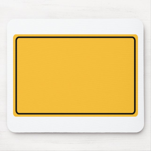 Stadtschild für eigenen Text Mousepad (Vorne)