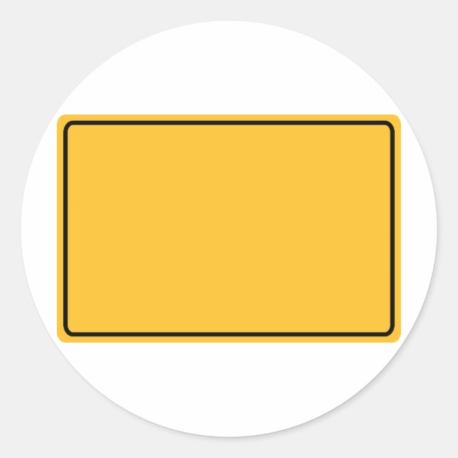 Stadtschild für eigenen Text Runder Aufkleber (Vorderseite)