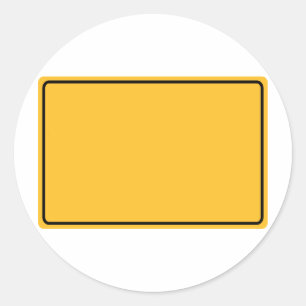 Stadtschild für eigenen Text Runder Aufkleber