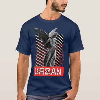 Stadtstraße laufendes Mädchen T-Shirt