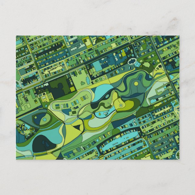 Stadtstruktur Amsterdam Postkarte (Vorderseite)