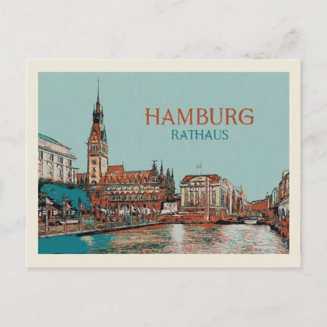 Stadtverwaltung Hamburg Postkarte (Vorderseite)