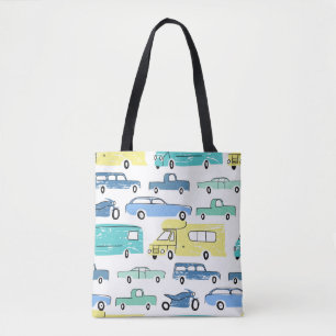Stadtwagen und Cartoon nahtlos.  Tasche