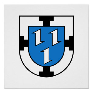 Stadtwappen-Flagge Bottrop Deutschland Symbol Schi Poster