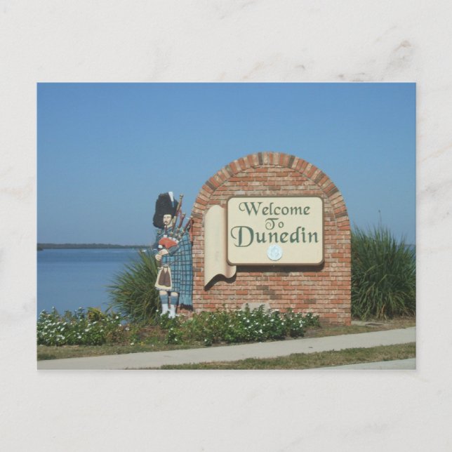 Stadtzeichen Dunedins Florida Postkarte (Vorderseite)