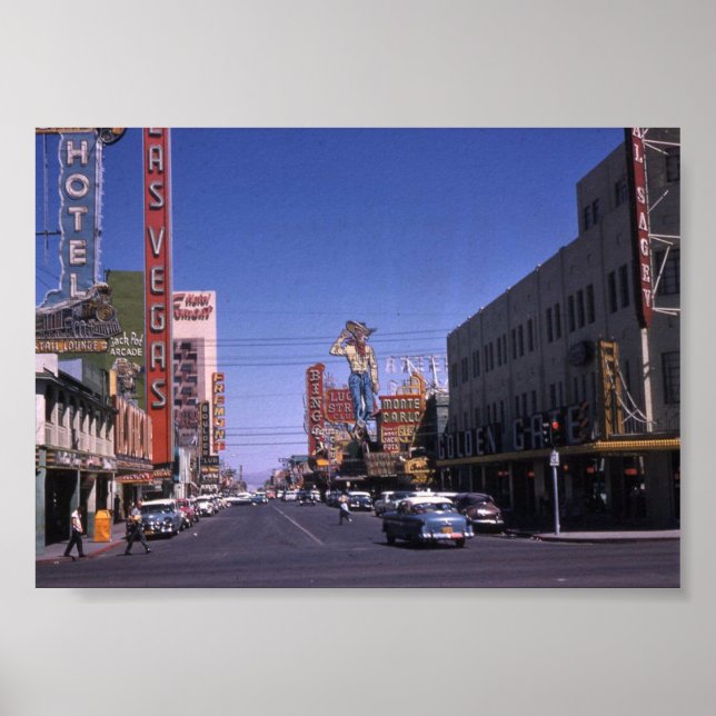 Stadtzentrum Las Vegas 1954 Poster (Vorne)