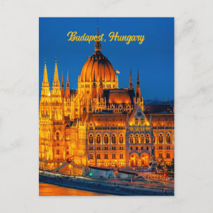 Stadtzentrum von Budapest, Ungarn, Postkarte