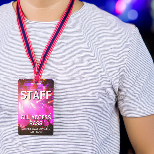 STAFF All Access Pass Konzertveranstaltung Ausweis