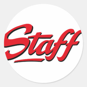 Staff Runder Aufkleber