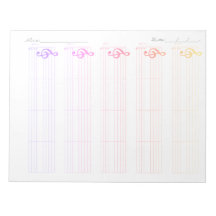 Staff & Ukulele Tab Paper – Printable Template