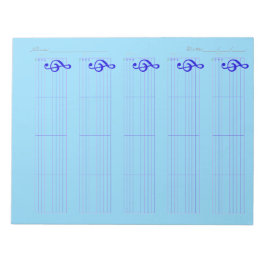Staff & Ukulele Tab Paper – Printable Template Notizblock
