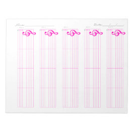 Staff & Ukulele Tab Paper – Printable Template Notizblock