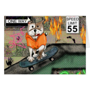 Staffie Lächeln - Skater-Junge