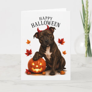 Staffie Staffordshire Teufelshund Karte