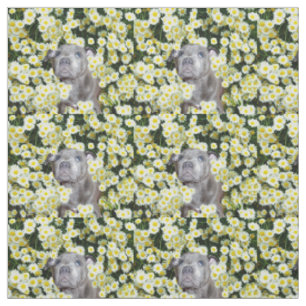 Staffordshire Bull Terrier and Daisies, Stoff