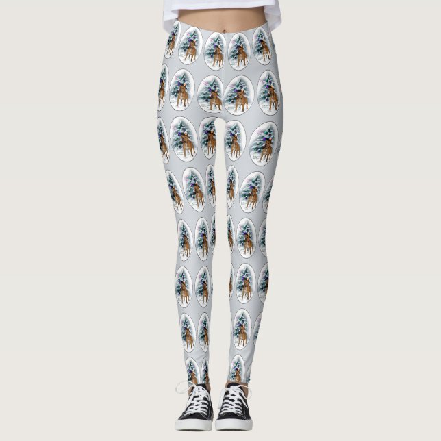Staffordshire Bull Terrier Christmas Leggings (Vorderseite)