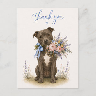Staffordshire Bull Terrier Danke Postkarte