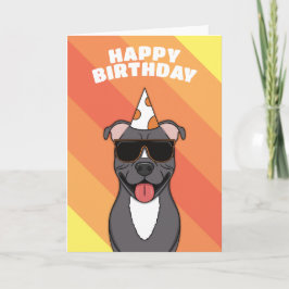 Staffordshire Bull Terrier Dog Birthday Card Karte