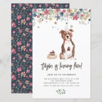 Staffordshire Bull Terrier Dog Birthday Einladung