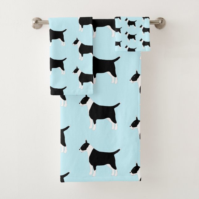 Staffordshire Bull Terrier Dog Design Badhandtuch Set (Insitu)