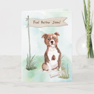Staffordshire Bull Terrier Feel Better with Dog Karte