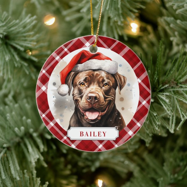 Staffordshire Bull Terrier Keramik Circle Ornament (Baum)
