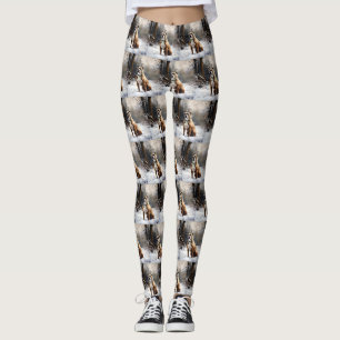 Staffordshire Bull Terrier Let It Snow Christmas Leggings