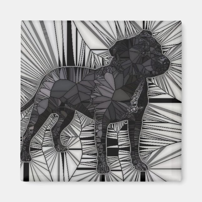 Staffordshire Bull Terrier Mosaic magnete Magnet (Vorne)