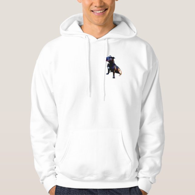 Staffordshire Bull Terrier Painted, Mens Hoodie (Vorderseite)