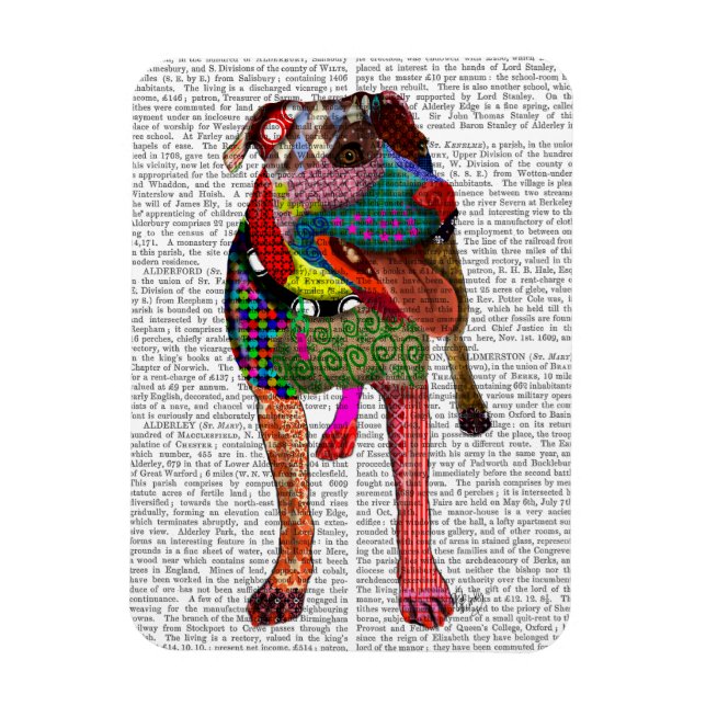 Staffordshire Bull Terrier - Patchwork Magnet (Vertikal)