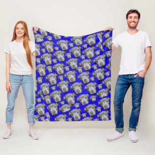 Staffordshire Bull Terrier Puppy Pattern, Mittel Fleecedecke
