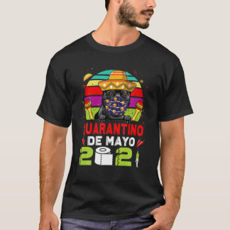 Staffordshire Bull Terrier Quarantino Cinco De May T-Shirt