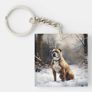 Staffordshire Bull Terrier Qu'il neige Noël