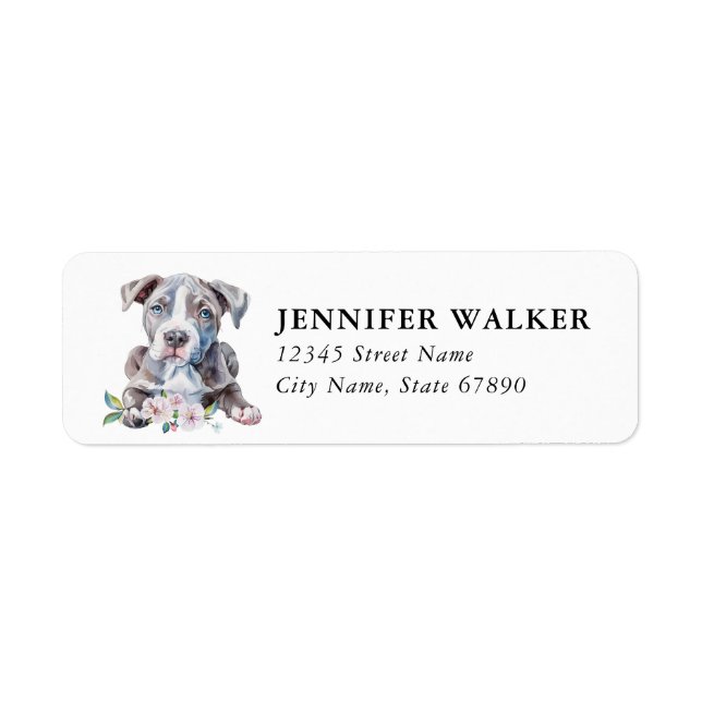 Staffordshire Bull Terrier Return Address Labels (Vorne)