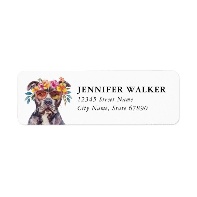 Staffordshire Bull Terrier Return Address Labels (Vorne)
