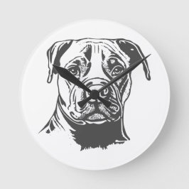 Staffordshire Bull Terrier Runde Wanduhr